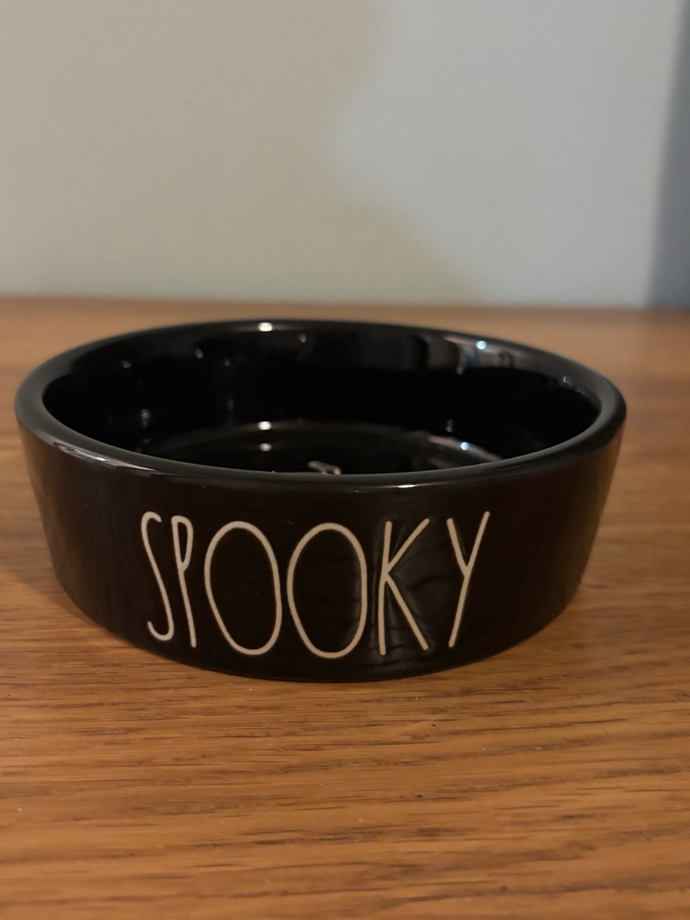 Rae Dunn Halloween Spooky Ceramic Pet Bowl Cat or Small Dog New